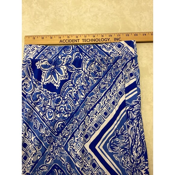 Lilly Pulitzer Marnie Maxi Skirt Blue Crush Stretchy Pull On Sz XS Chinoiserie - Picture 6 of 10